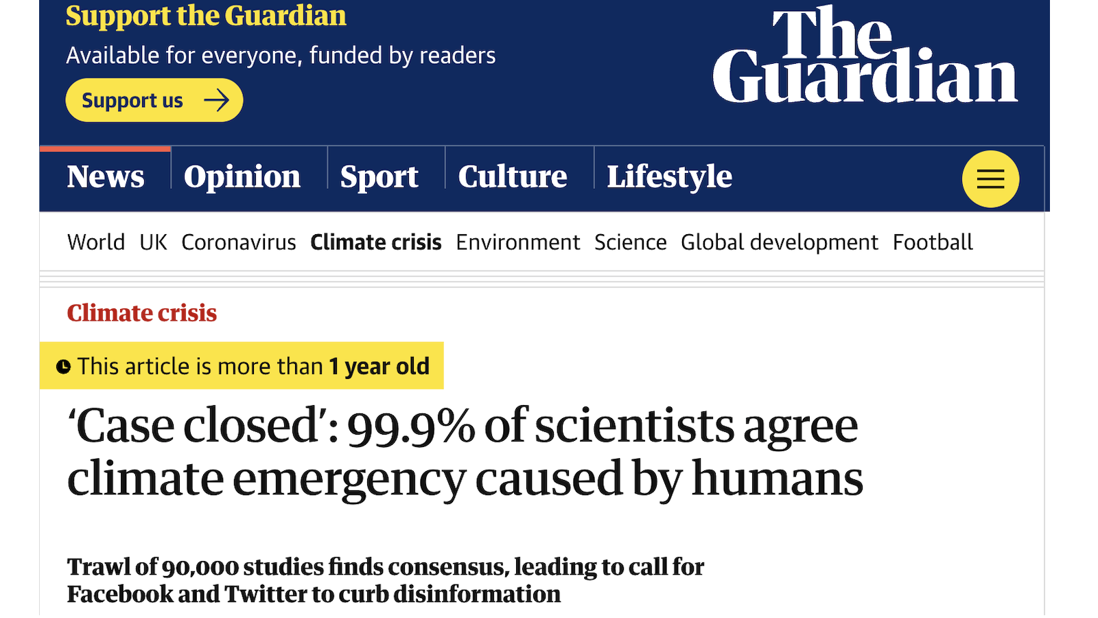 Guardian climate emergency