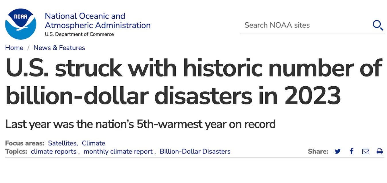 Billion Dollar Disasters