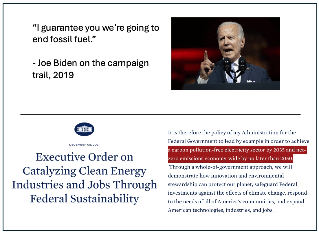 Biden Comment End Fossil Fuels