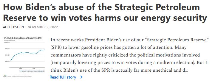 How Biden’s abuse of the SPR