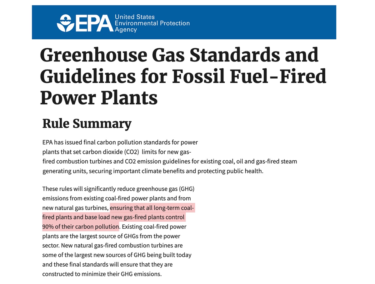 EPA Greenhouse Gas Standards