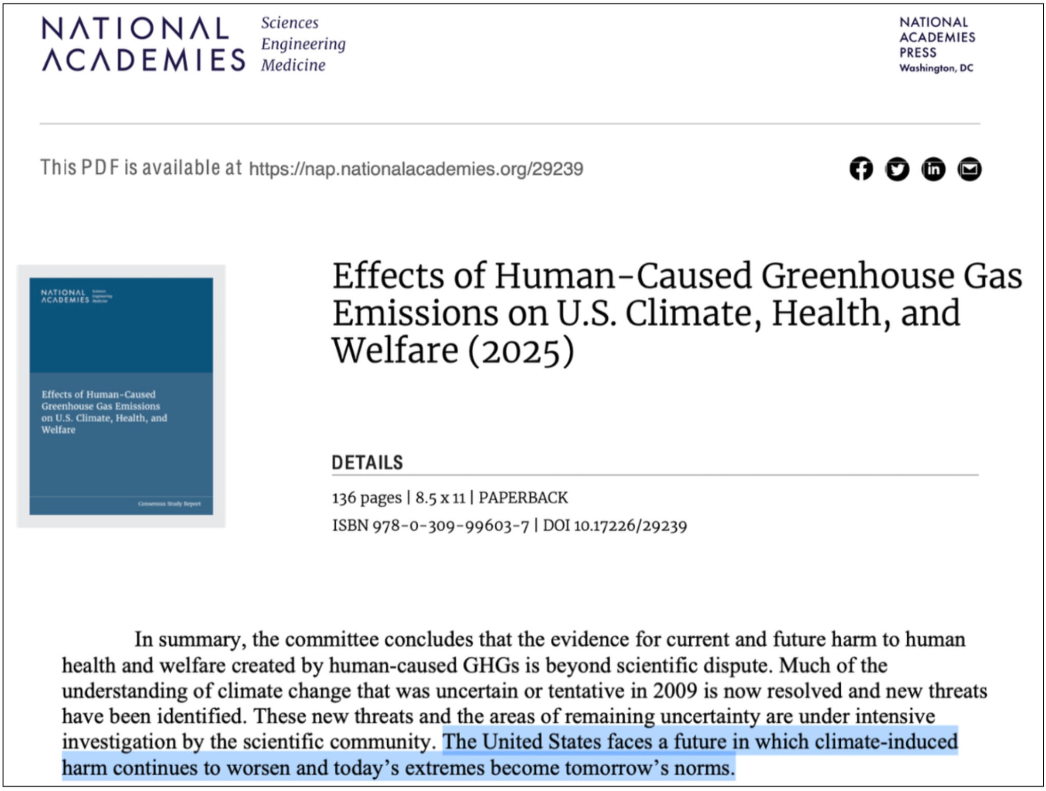 National Academies – Effects of Human-Caused Greenhouse Gas Emissions