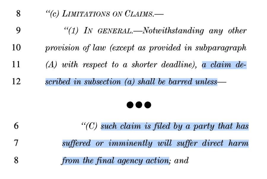 NEPA Limitations on Claims