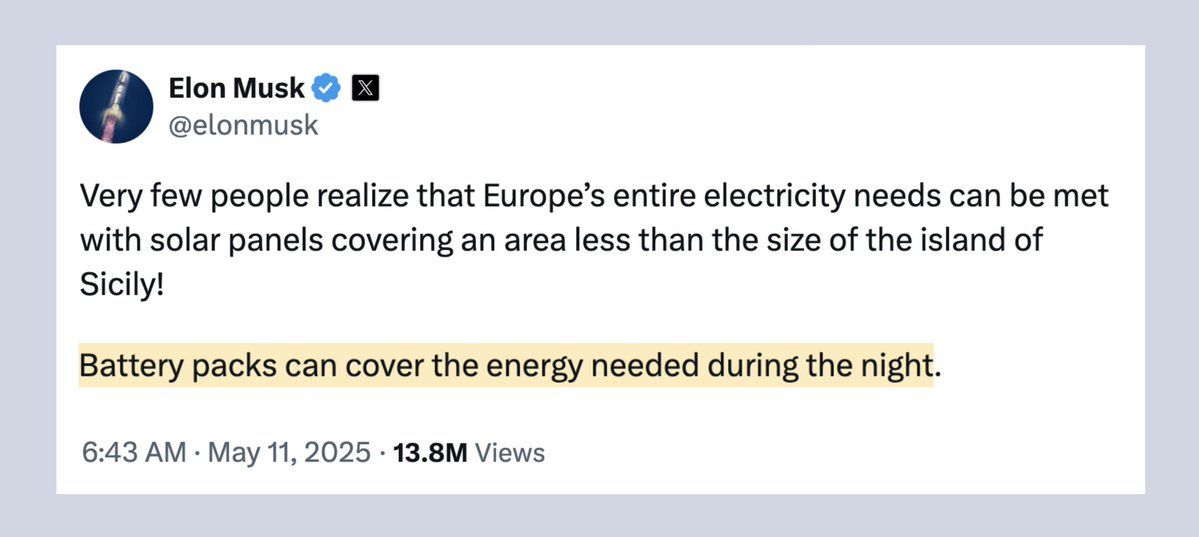 Musk tweet battery packs