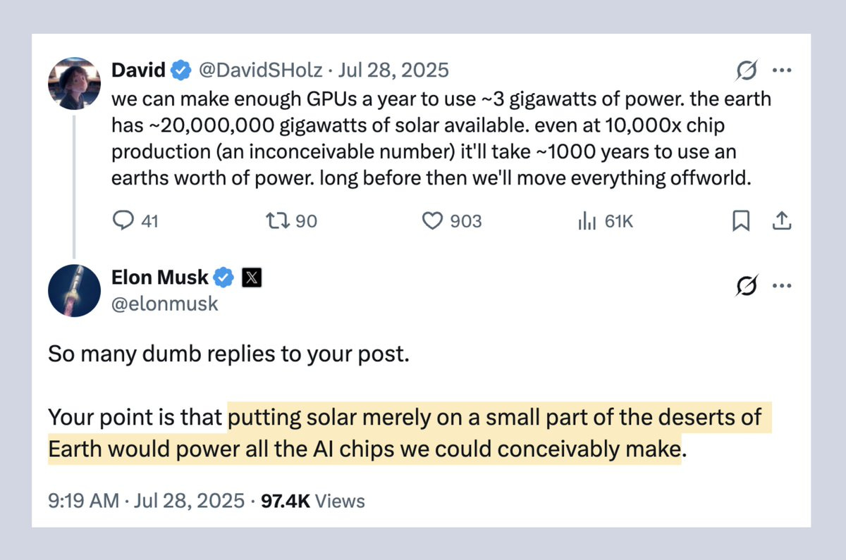 Musk tweet – solar desert