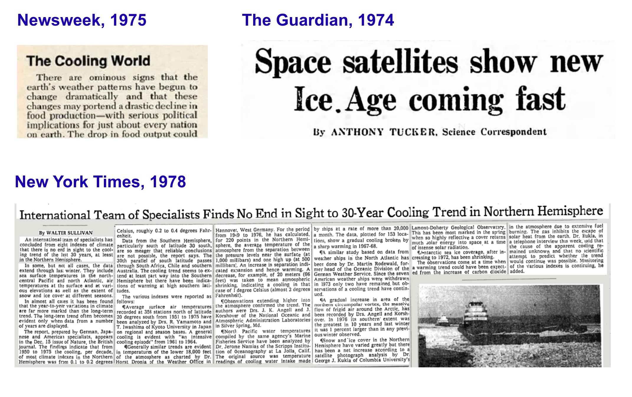 70’s news headlines global cooling
