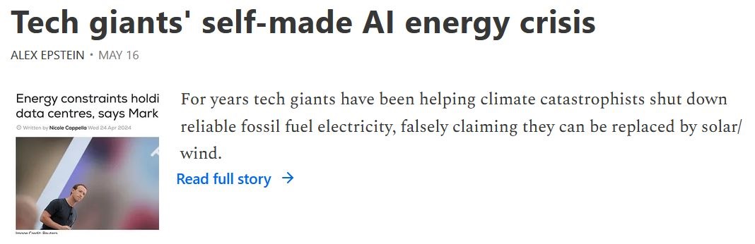 Tech Giants Self-Made AI Energy Crisis