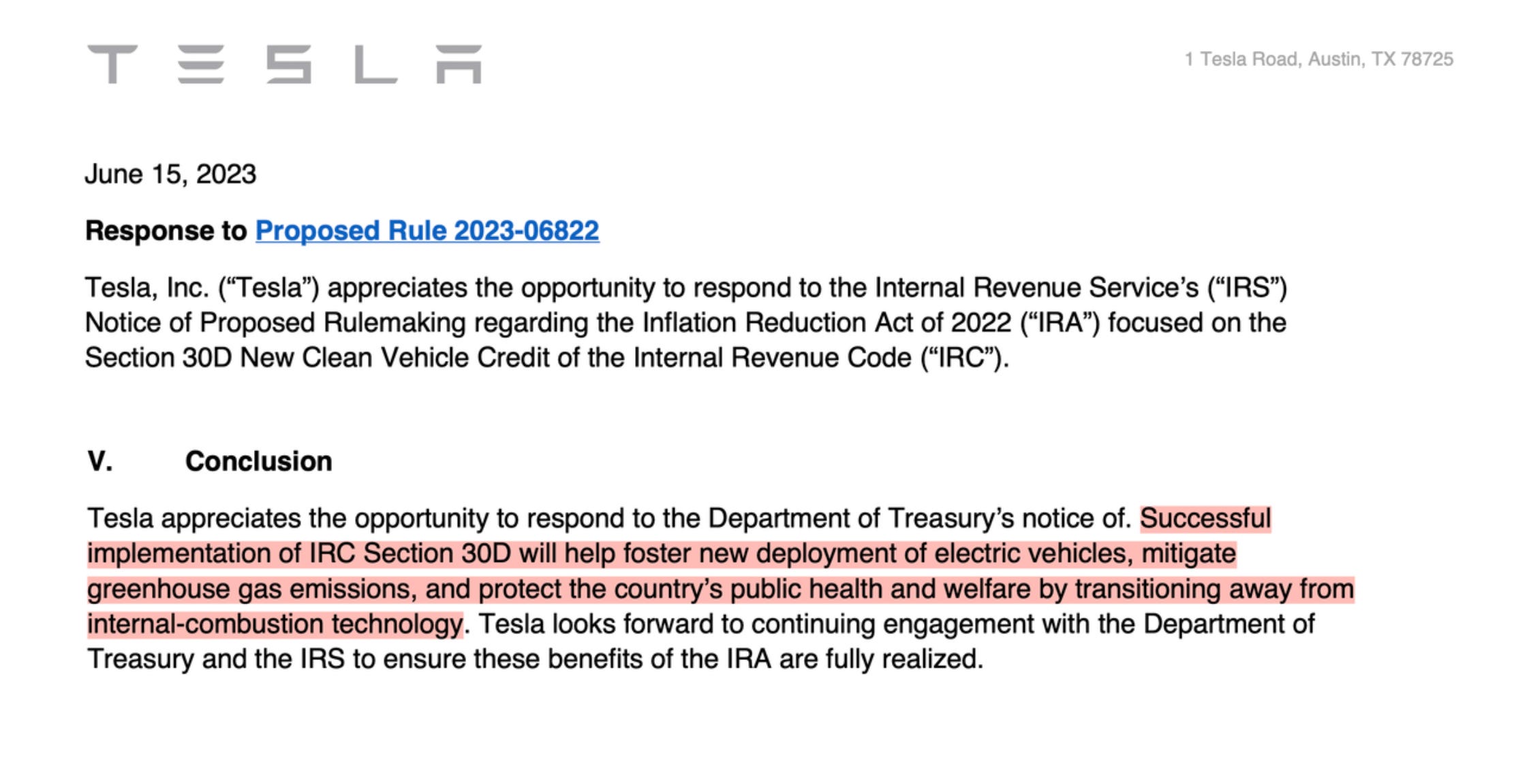 Tesla – Transition away from ICE technology