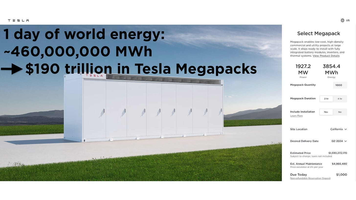 Tesla megapack costs